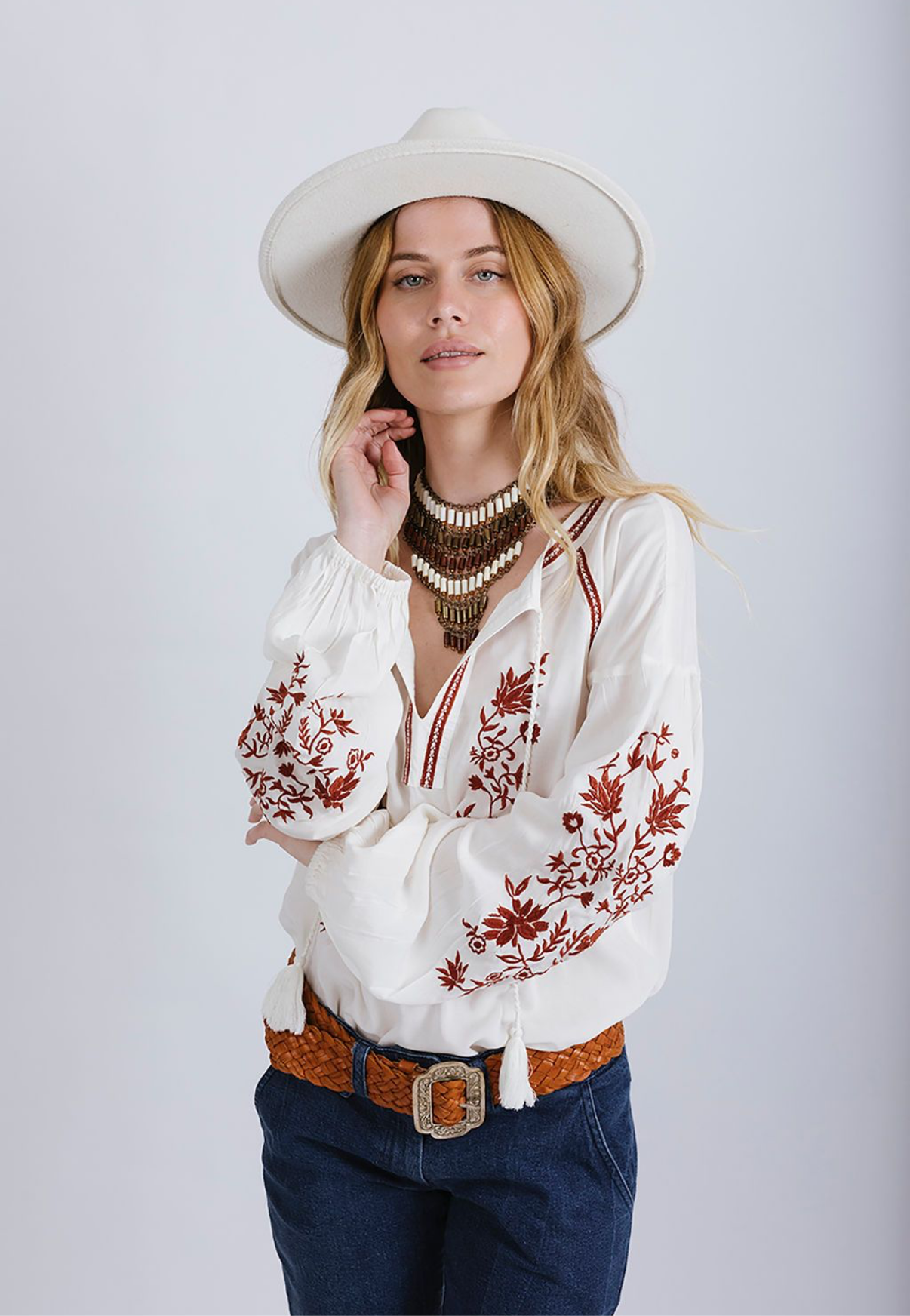 Desert Bloom Blouse - Desert Dust
