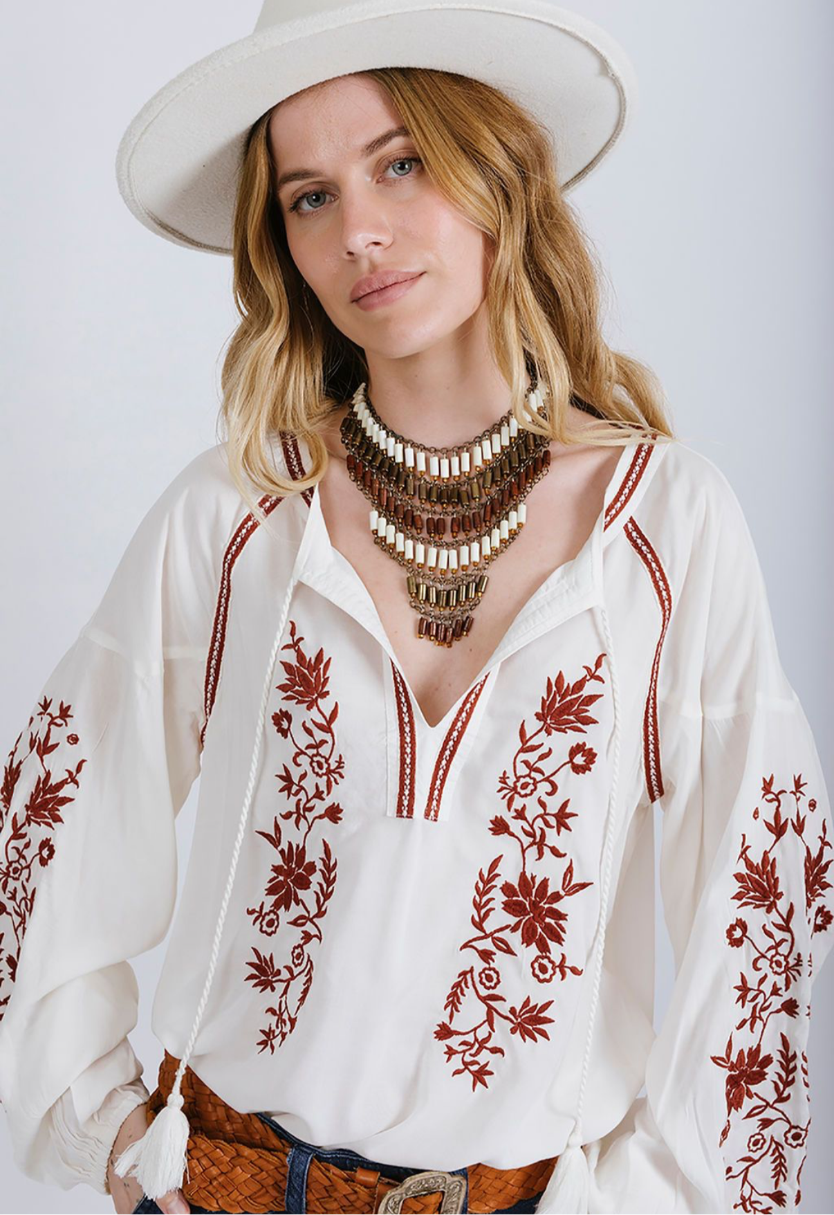 Desert Bloom Blouse - Desert Dust
