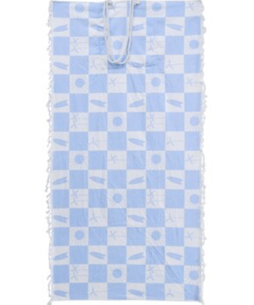 Kids Towel In Bag - Checks