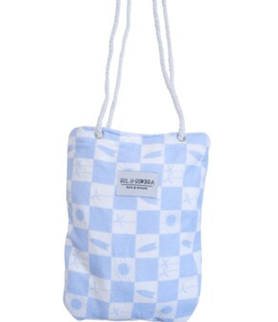 Kids Towel In Bag - Checks