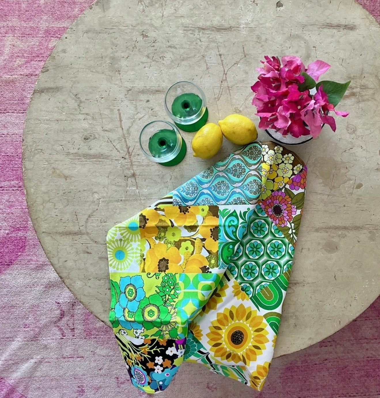 Tea Towel - Seventies Green