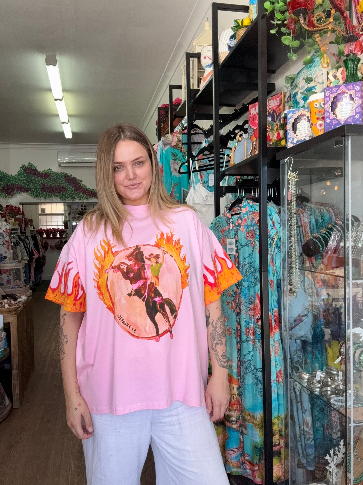 Flaming Cowboy - By Frankie Tee