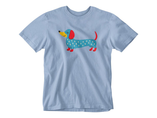 Sausage Dog Blue Tee