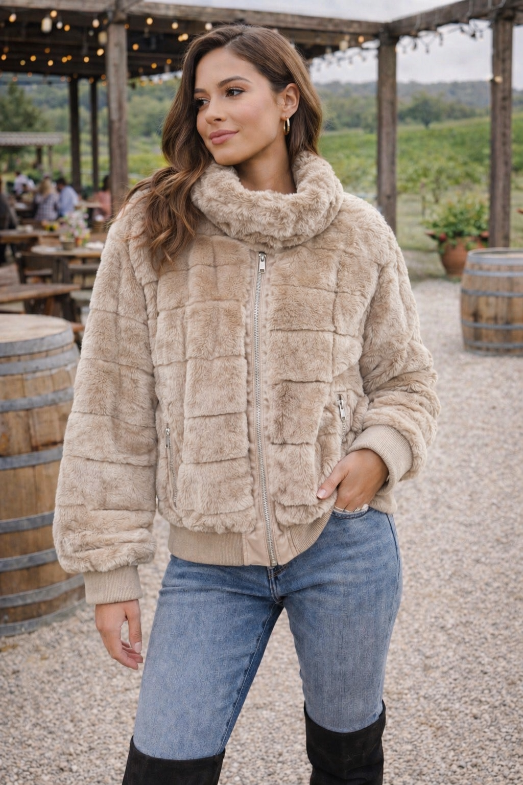 Champange Bomber Jacket