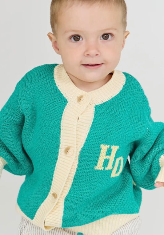 Coral Varsity Cardigan