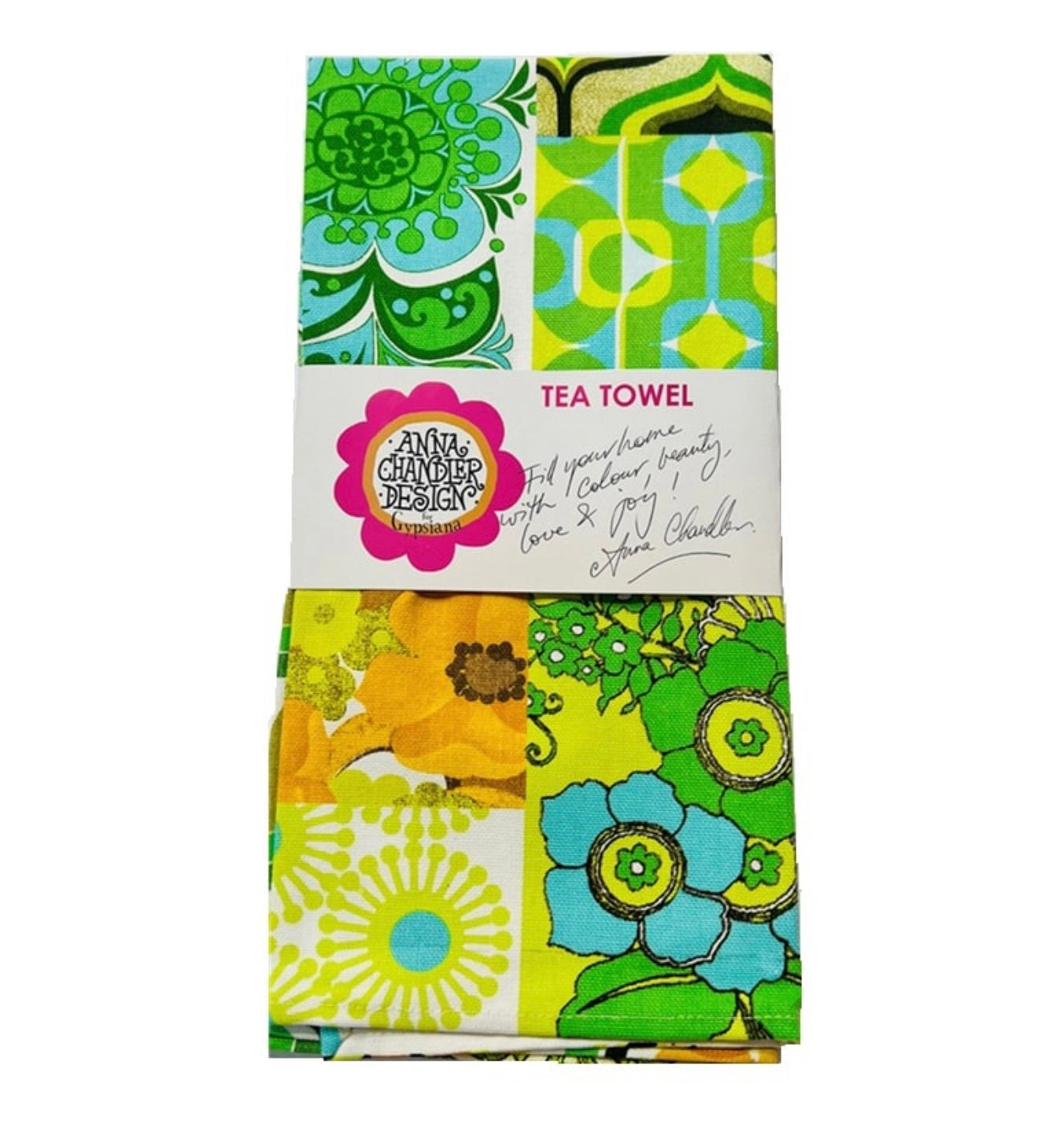Tea Towel - Seventies Green