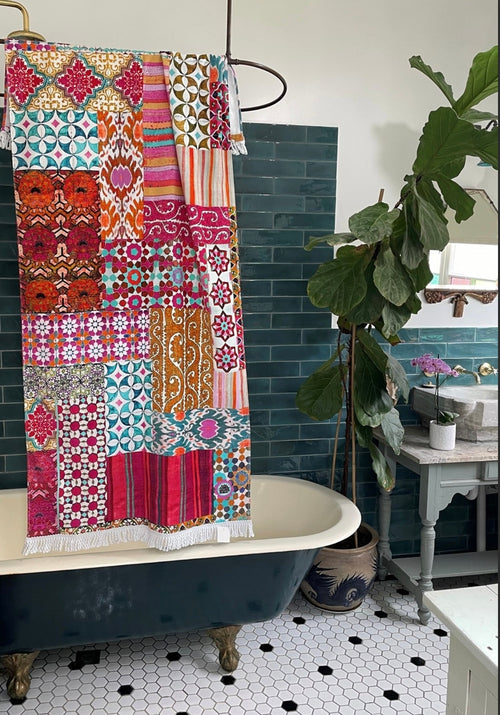 Beach Towel - Wildflower Tile