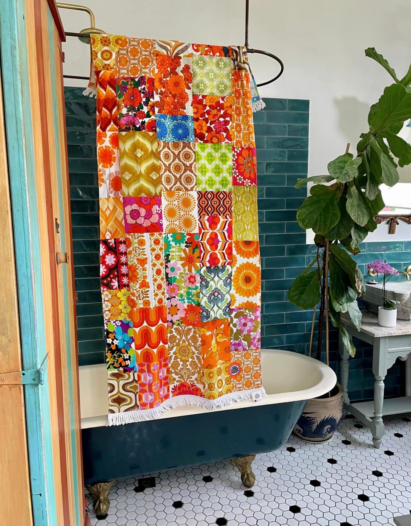 Beach Towel - 70s Orange