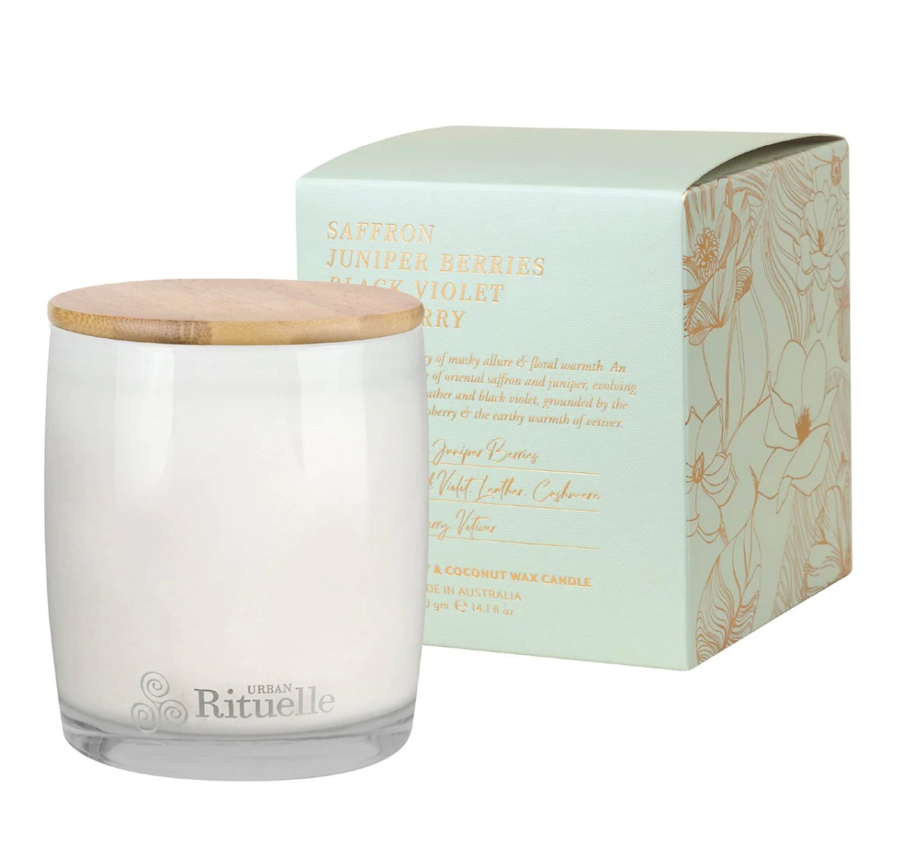 Saffron, Juniper Berries, Black Violet & Raspberry - Soy Candle
