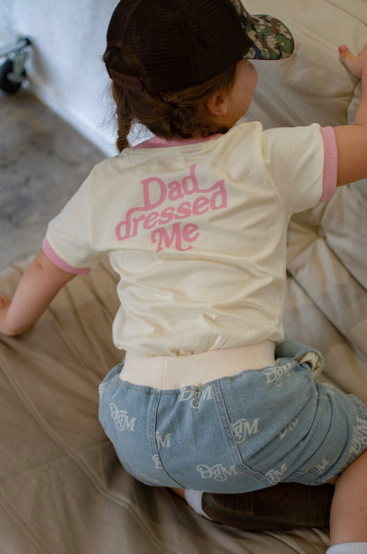 Dad Dressed Me - Mini Tee Pink