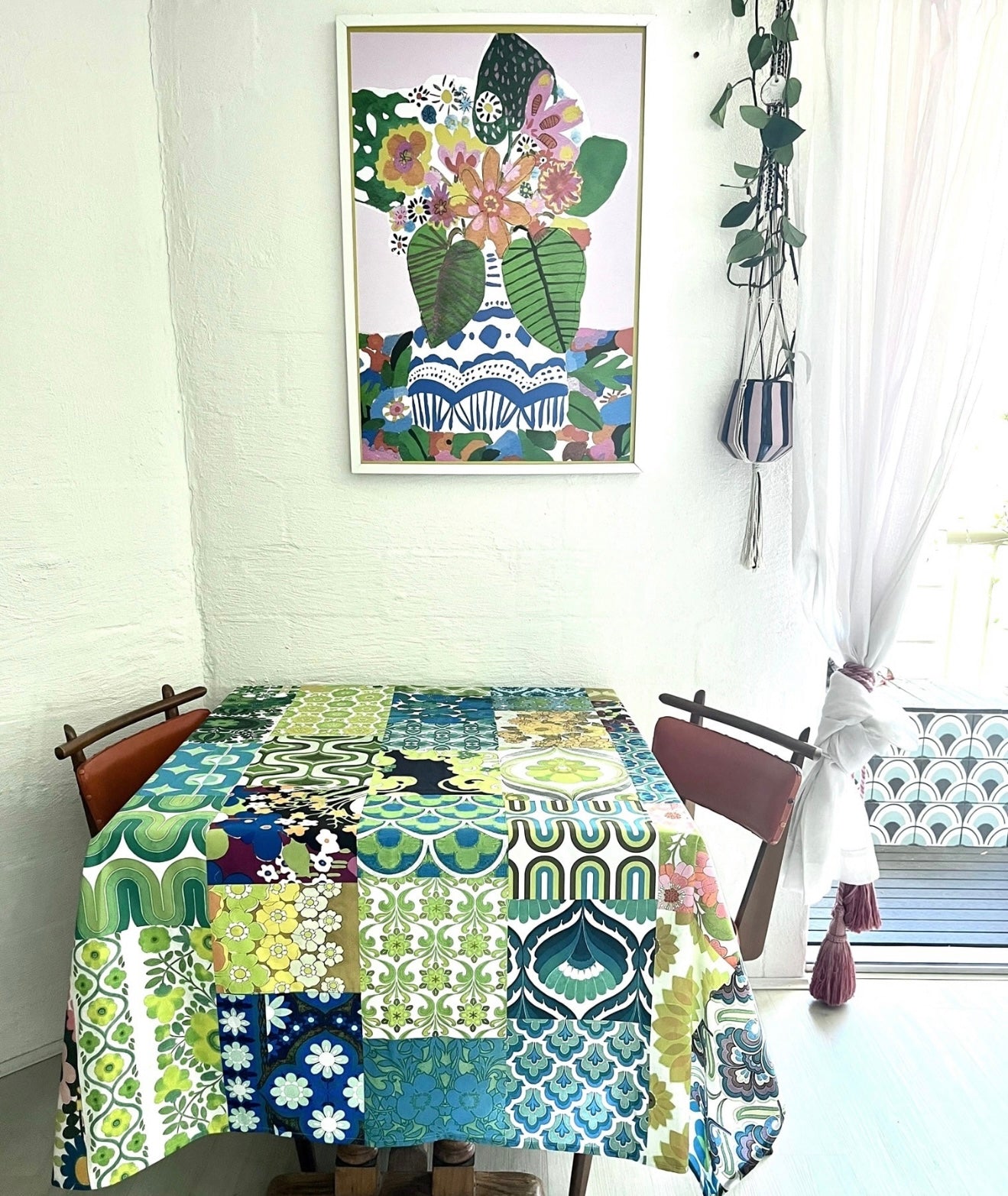 Canvas Tablecloth - Seventies Green