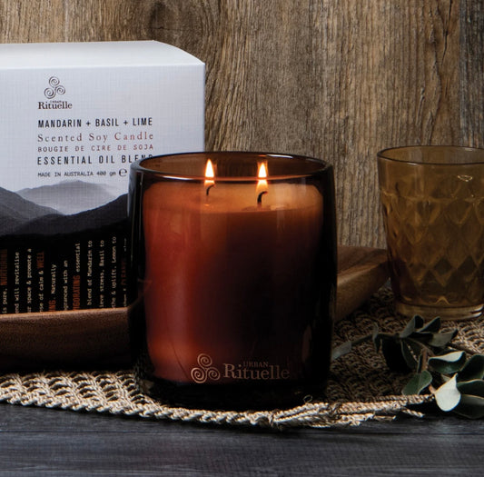 Mandarin, Lime & Basil - Soy Candle