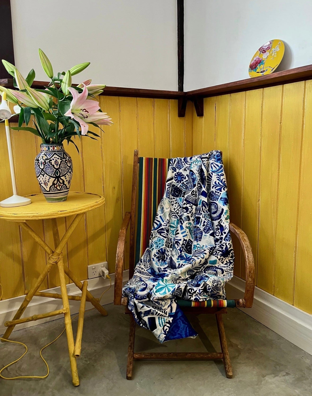 Velvet Throw - Blue Mosaic