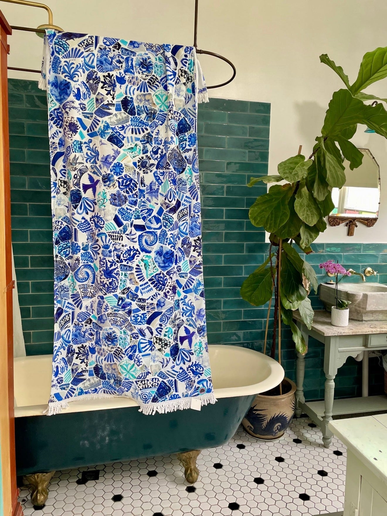 Beach Towel - Blue Mosaic