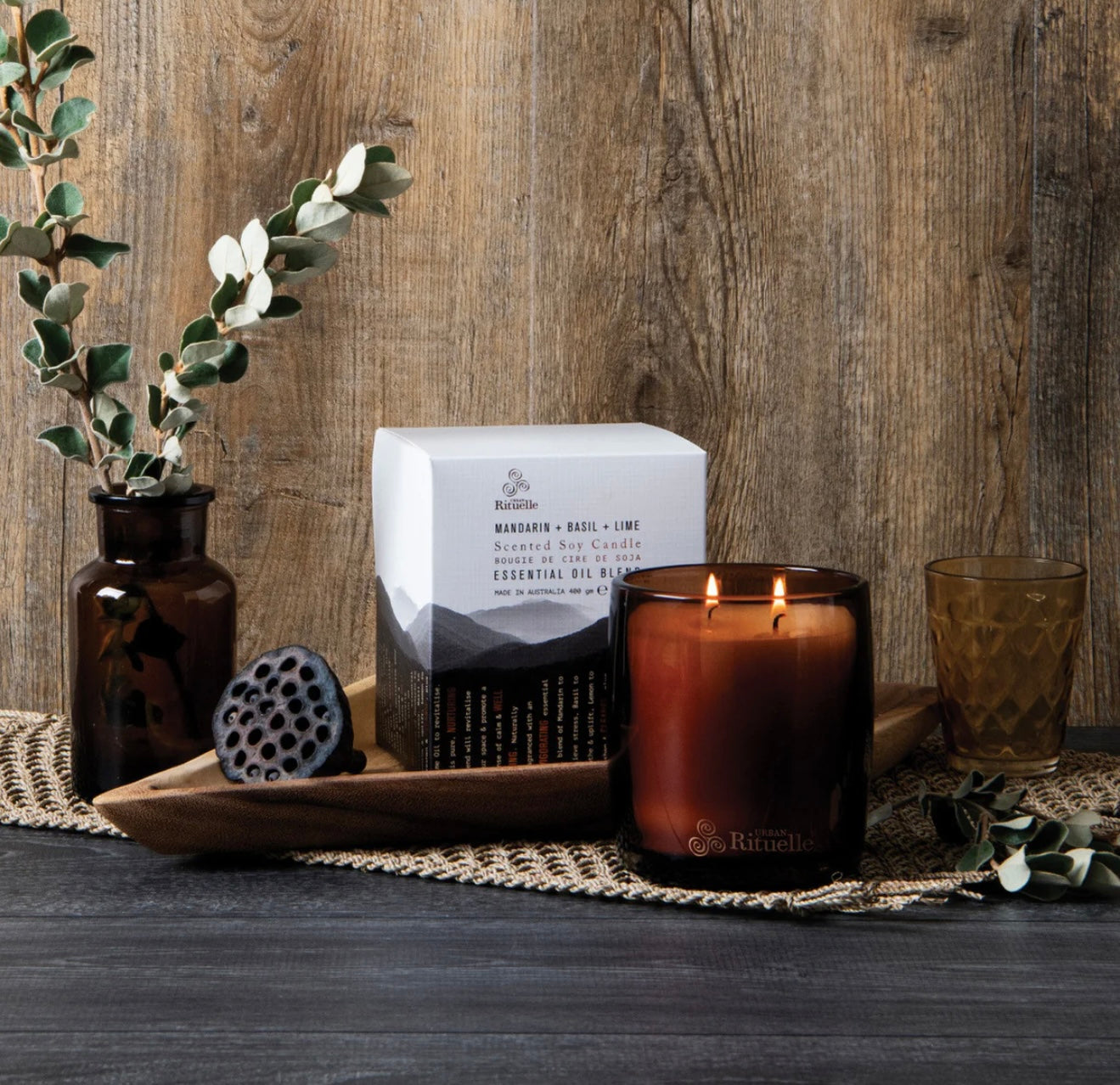 Mandarin, Lime & Basil - Soy Candle