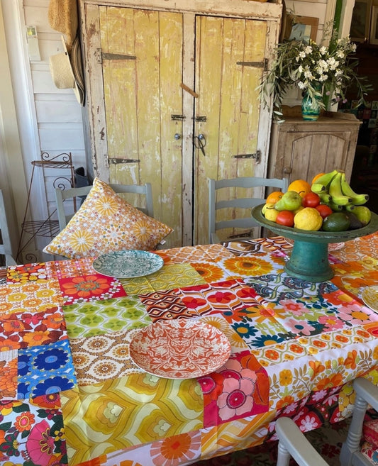 Canvas Tablecloth - Seventies Orange