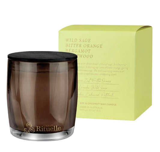Wild Sage, Bitter Orange, Bergamot & Driftwood - Soy Candle