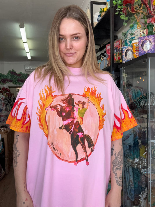 Flaming Cowboy - By Frankie Tee