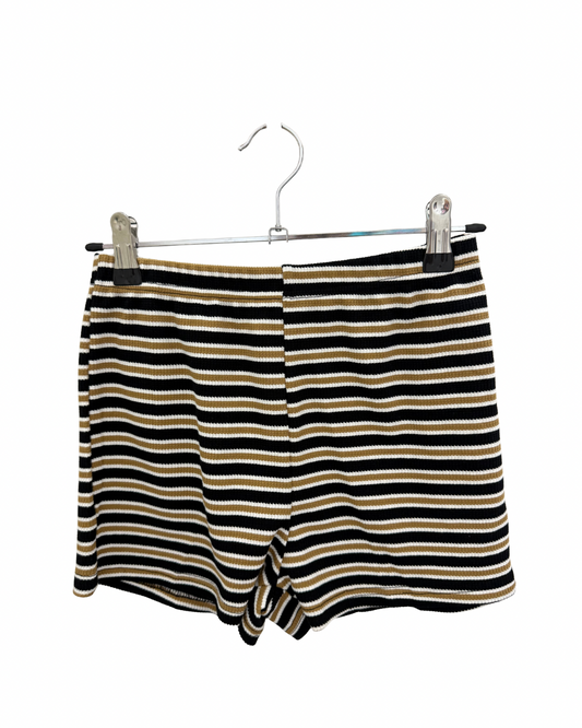 By Frankie Mini Shorts - Coffee Stripe