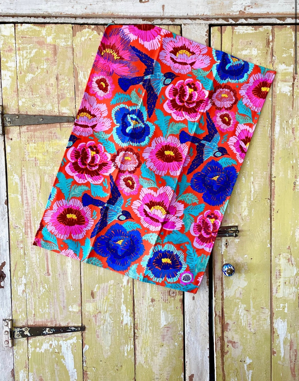 Birds & Roses - Tea Towel