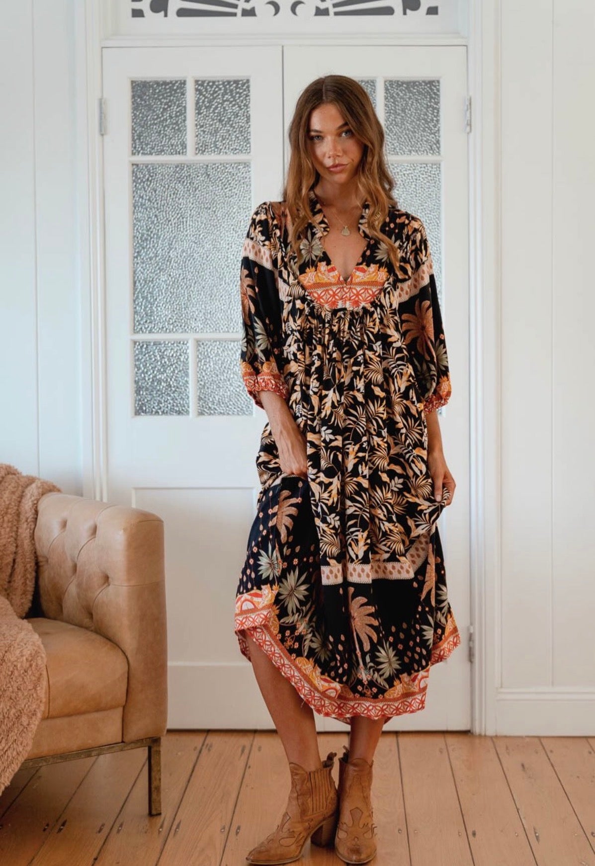 Boheme Midi Dress - Jardin