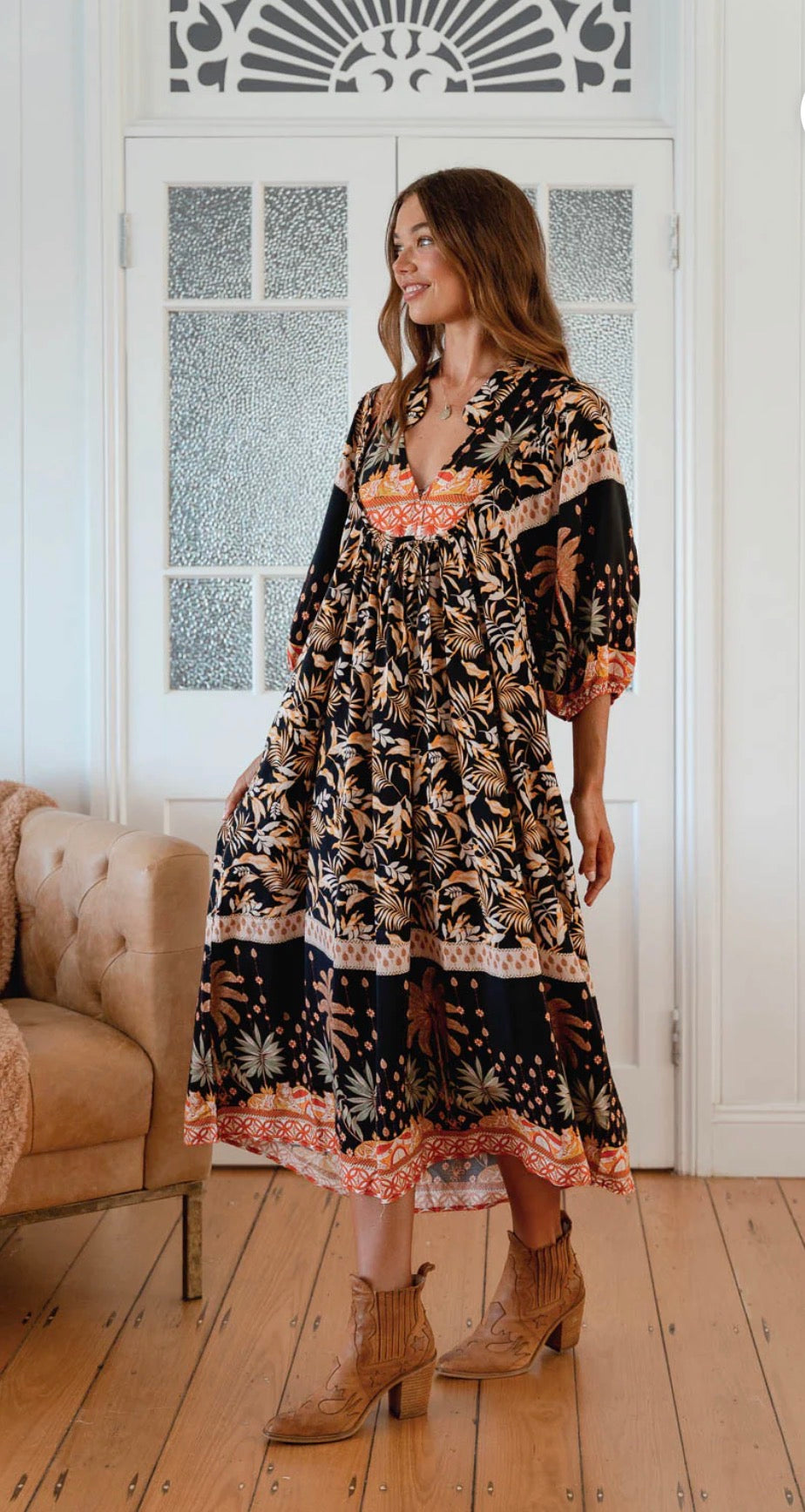 Boheme Midi Dress - Jardin