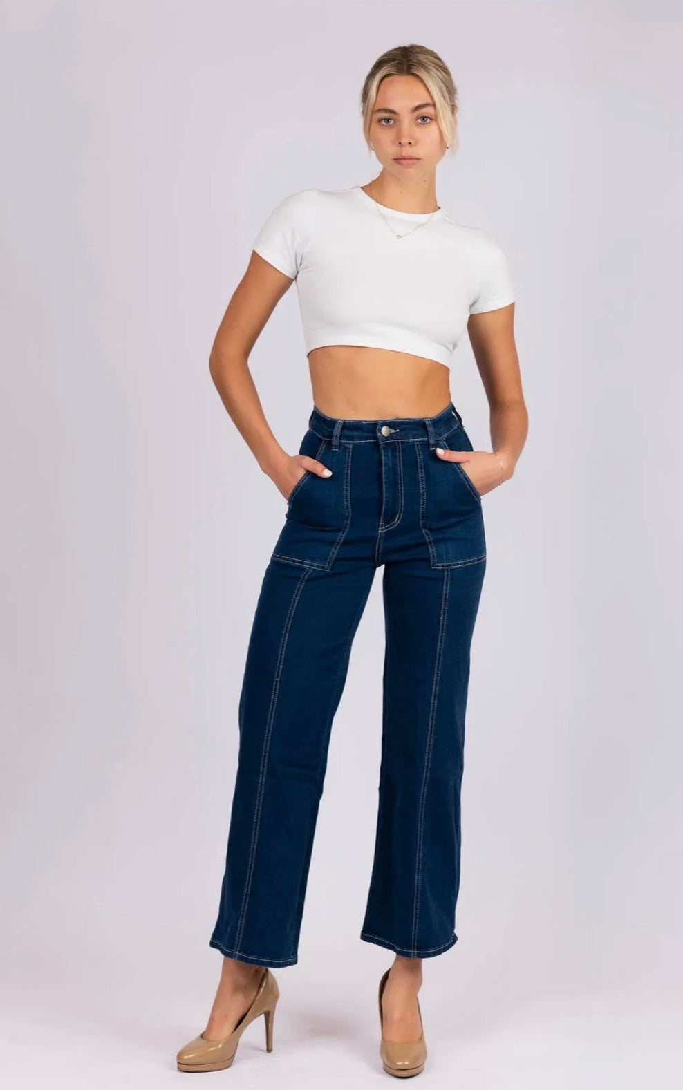 High Waisted Jeans - Indigo
