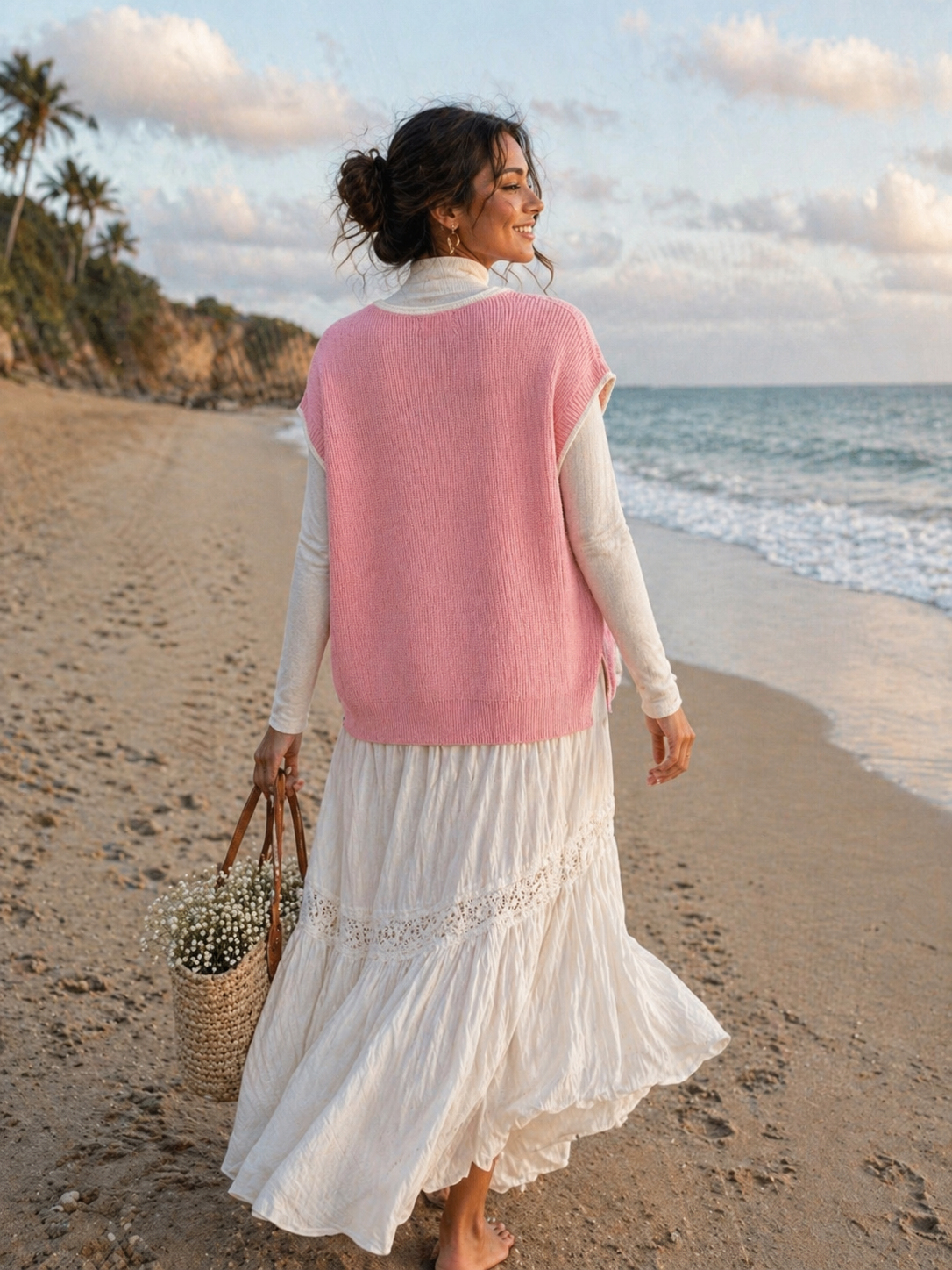 Blush Coast Knit Vest