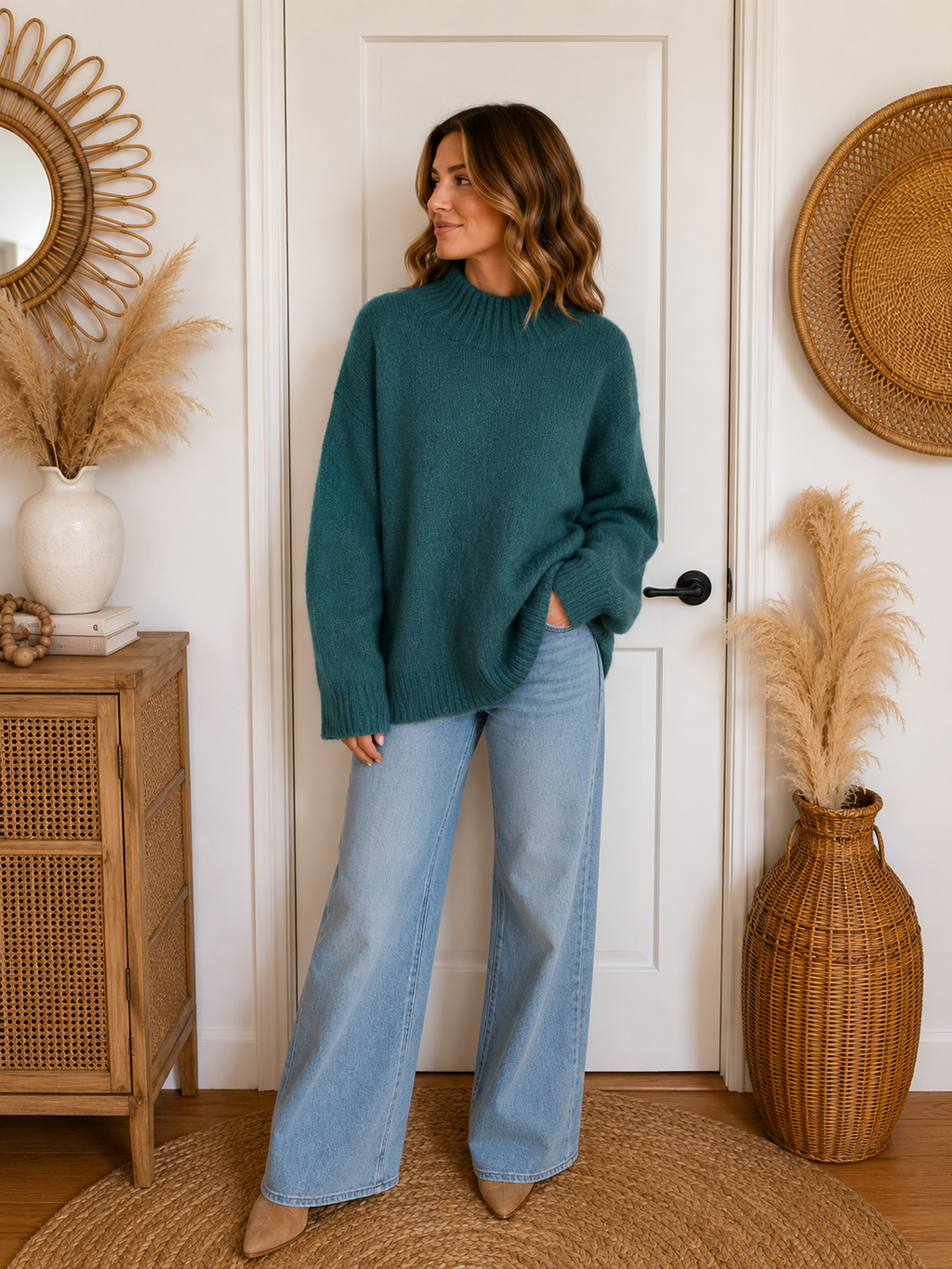 Emerald-burst Sweater