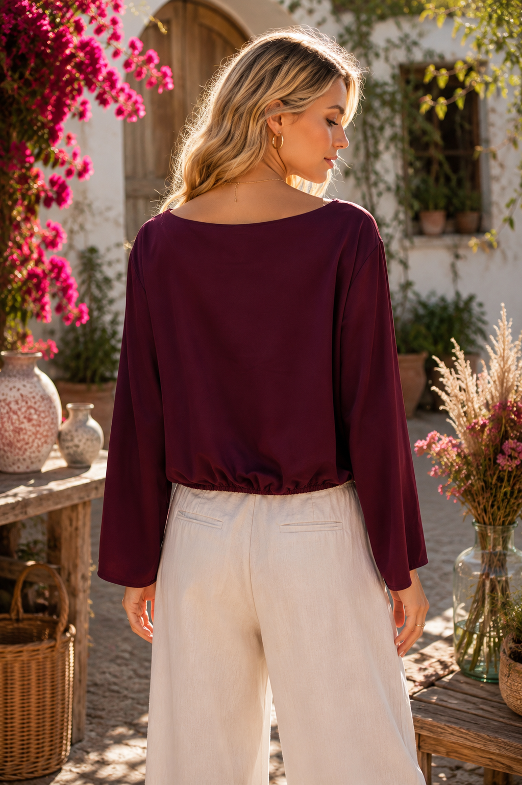 Wine Blouse