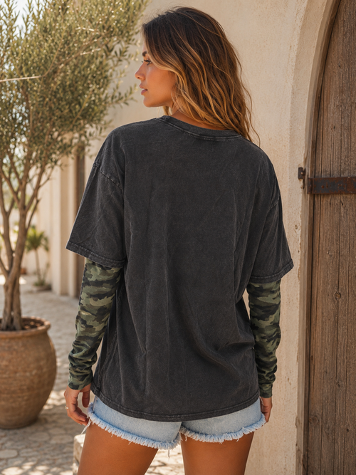 Camo Layer Tee - By Frankie