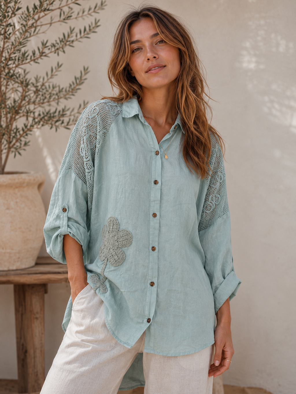 Lola Linen Button Up