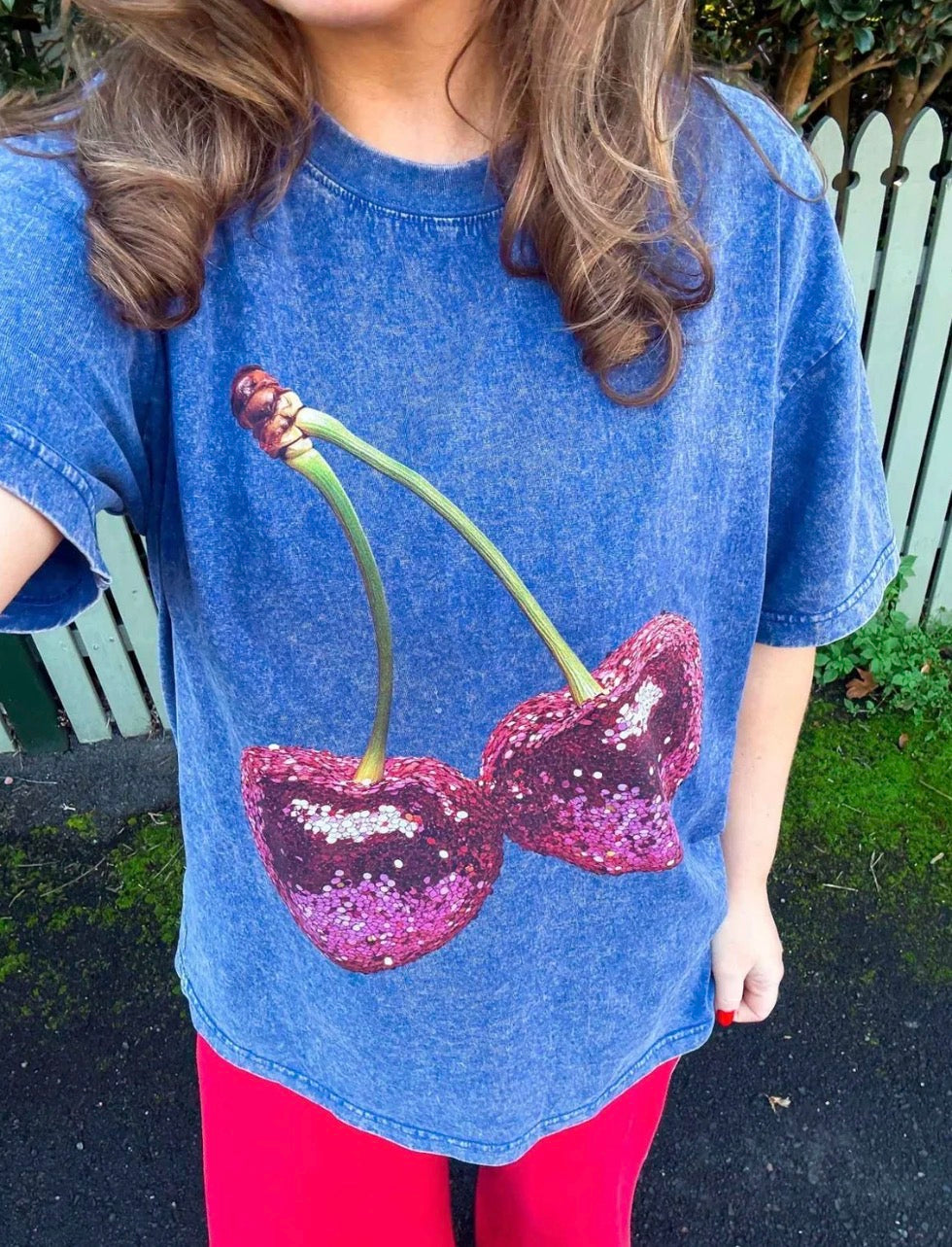 Disco Cherries - Oversized Tee