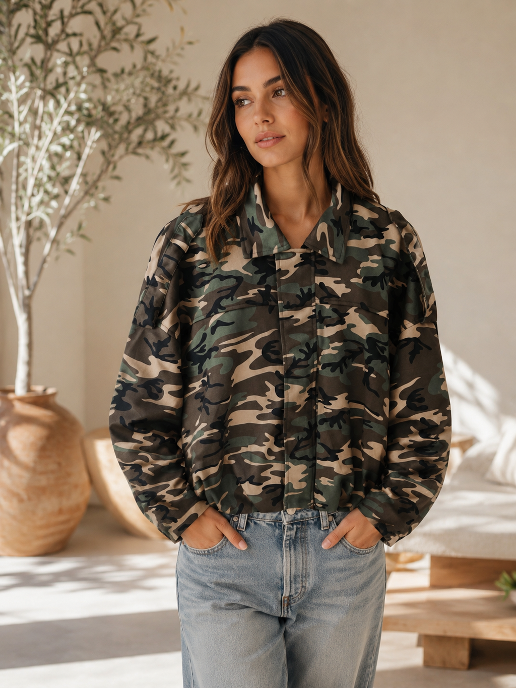 Camo Bomber Jacket