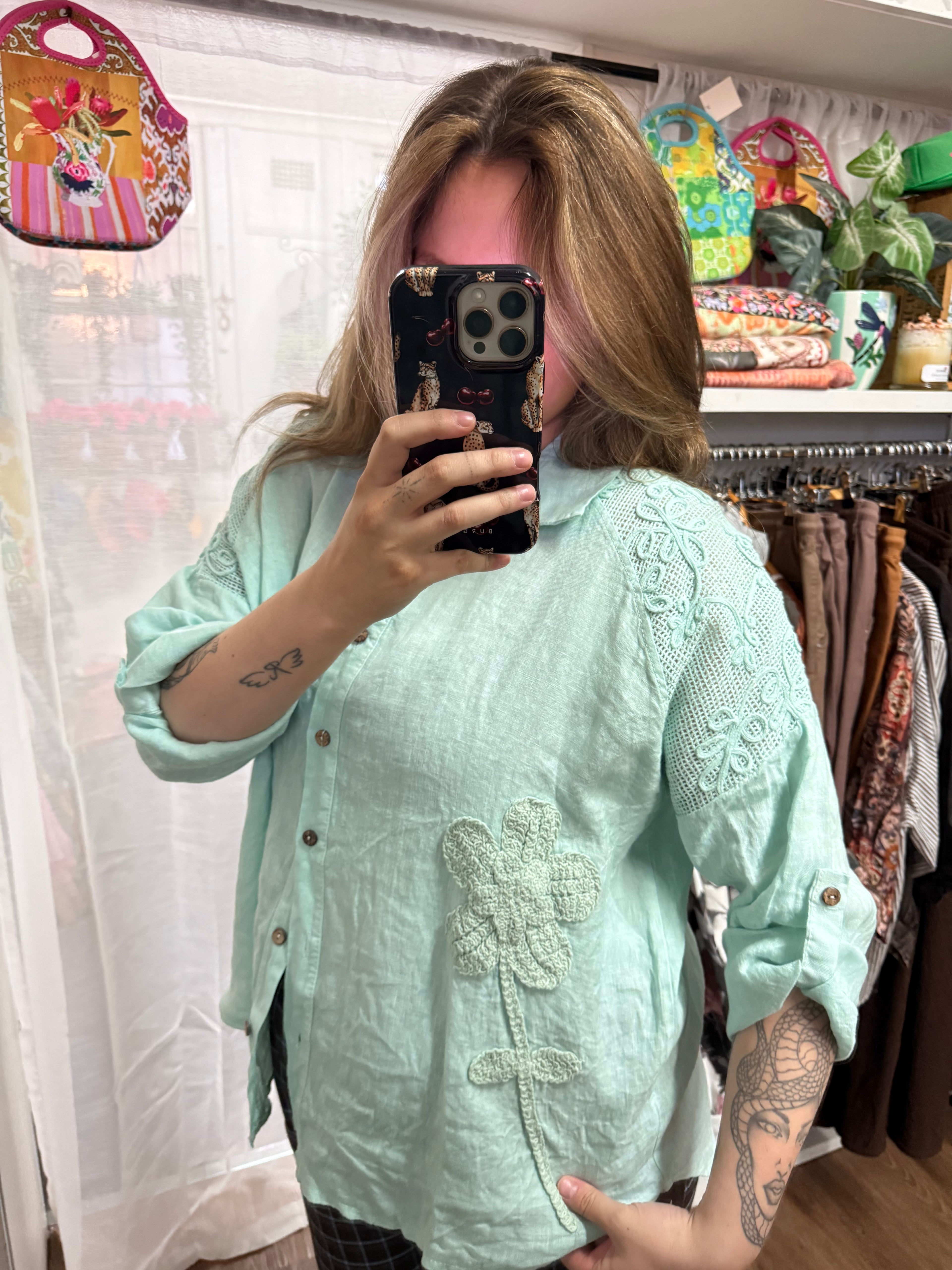 Lola Linen Button Up