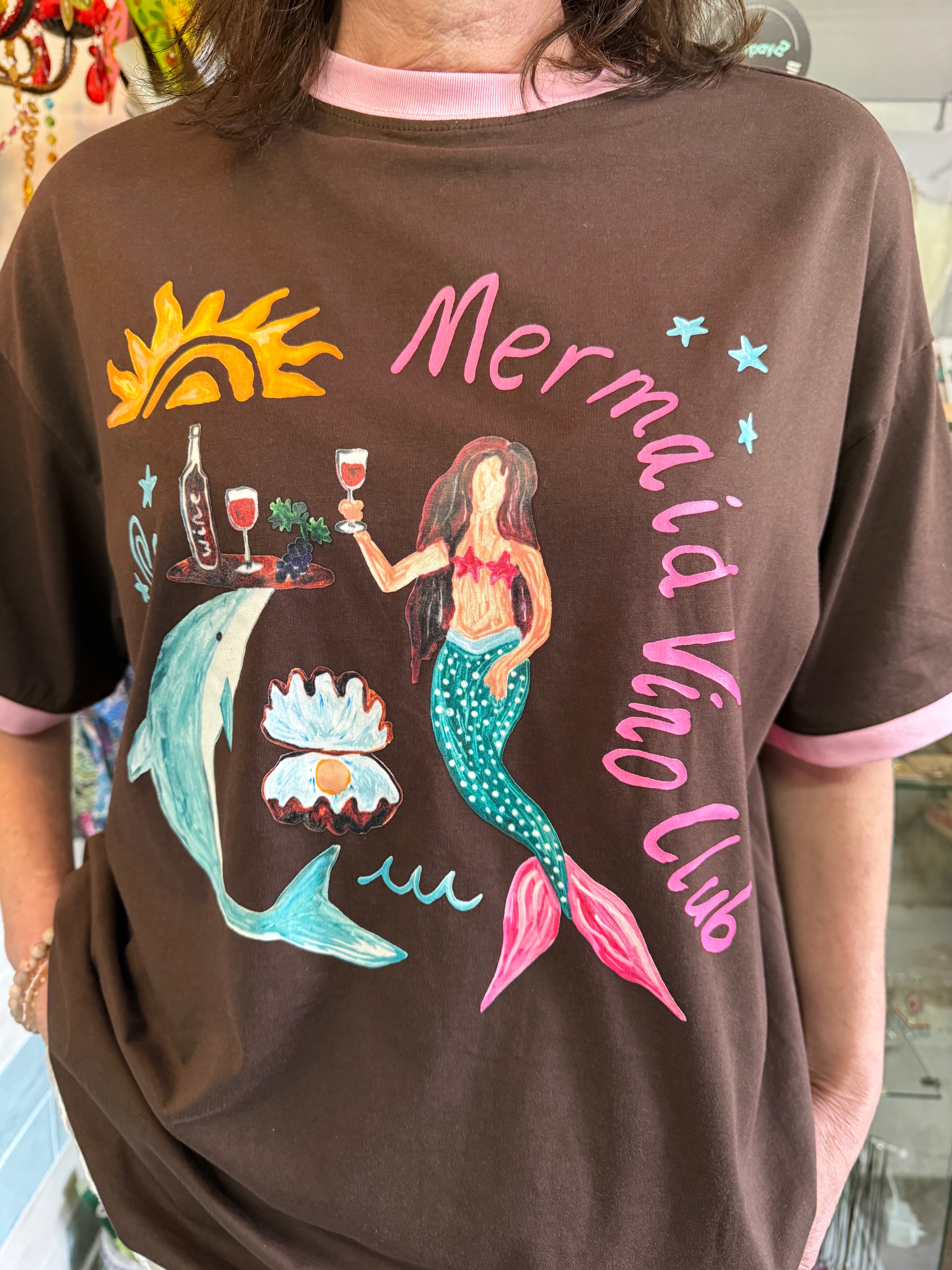 Mermaid Vino Tee - By Frankie