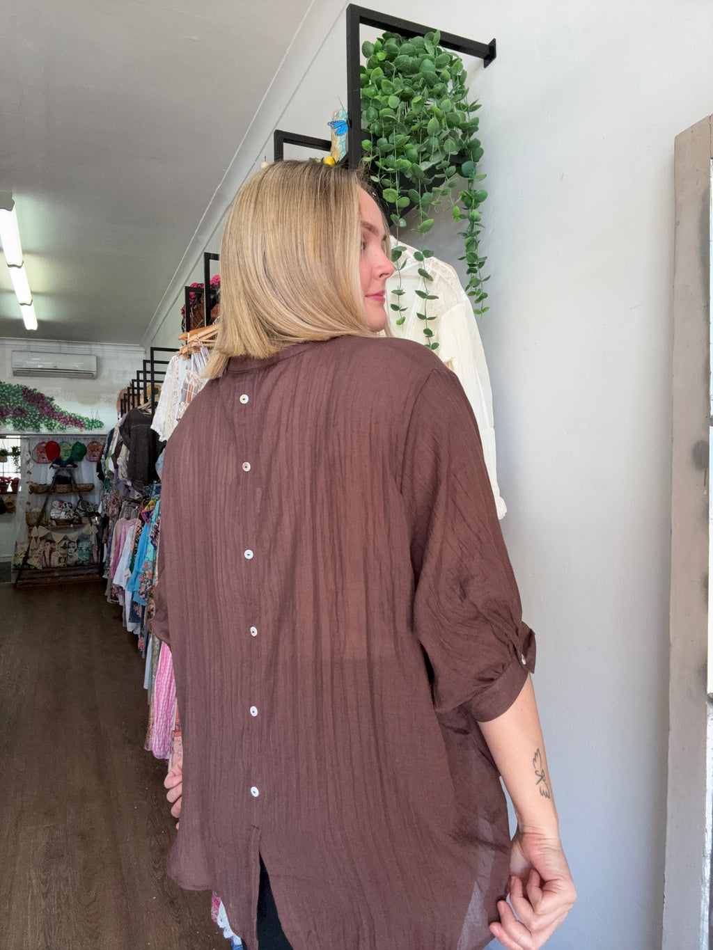 CKM blouse - Chocolate
