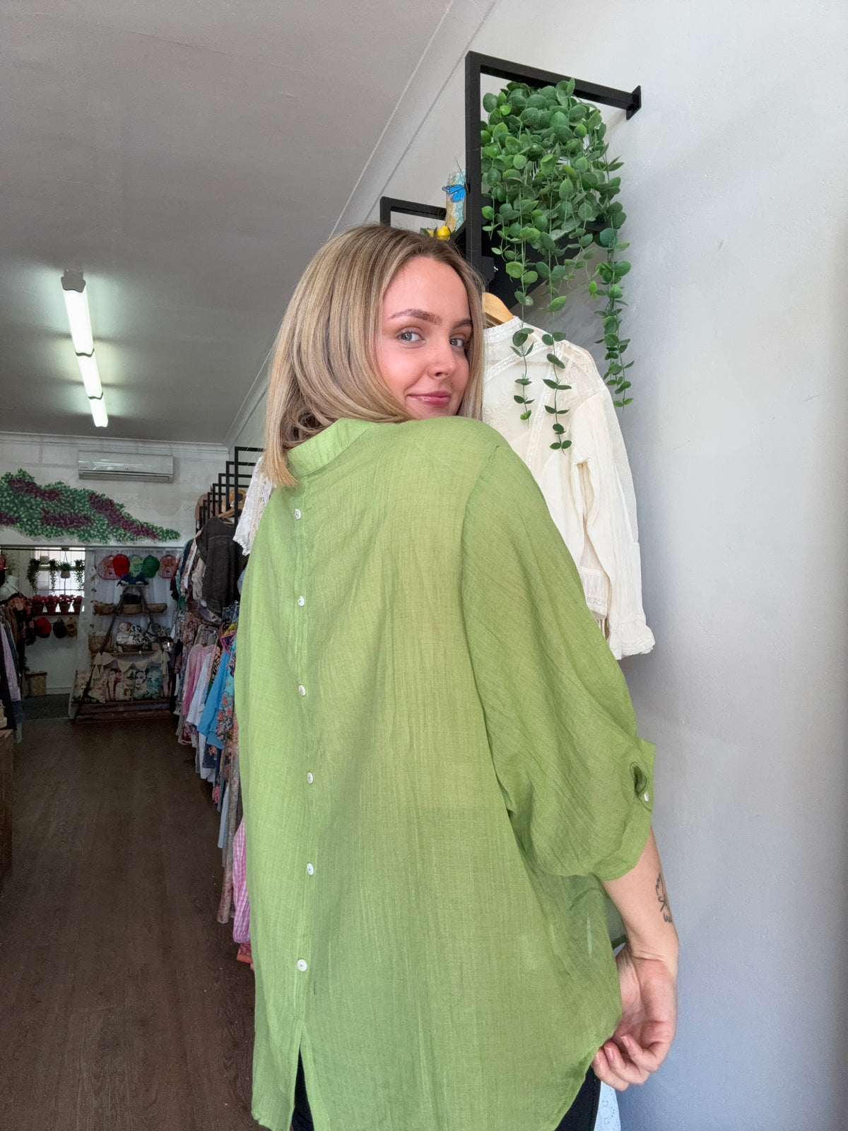 CKM blouse - Pistachio