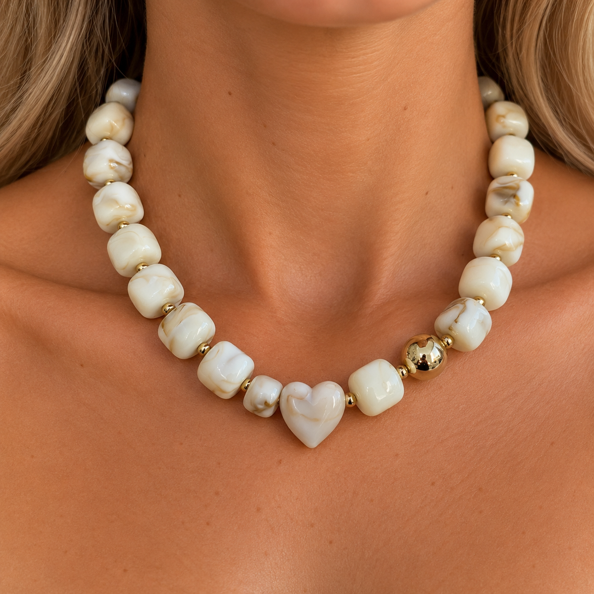 Soleil Chunky Beaded Necklace