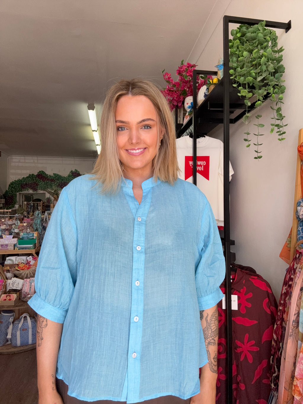 CKM Blouse - Skylight Blue