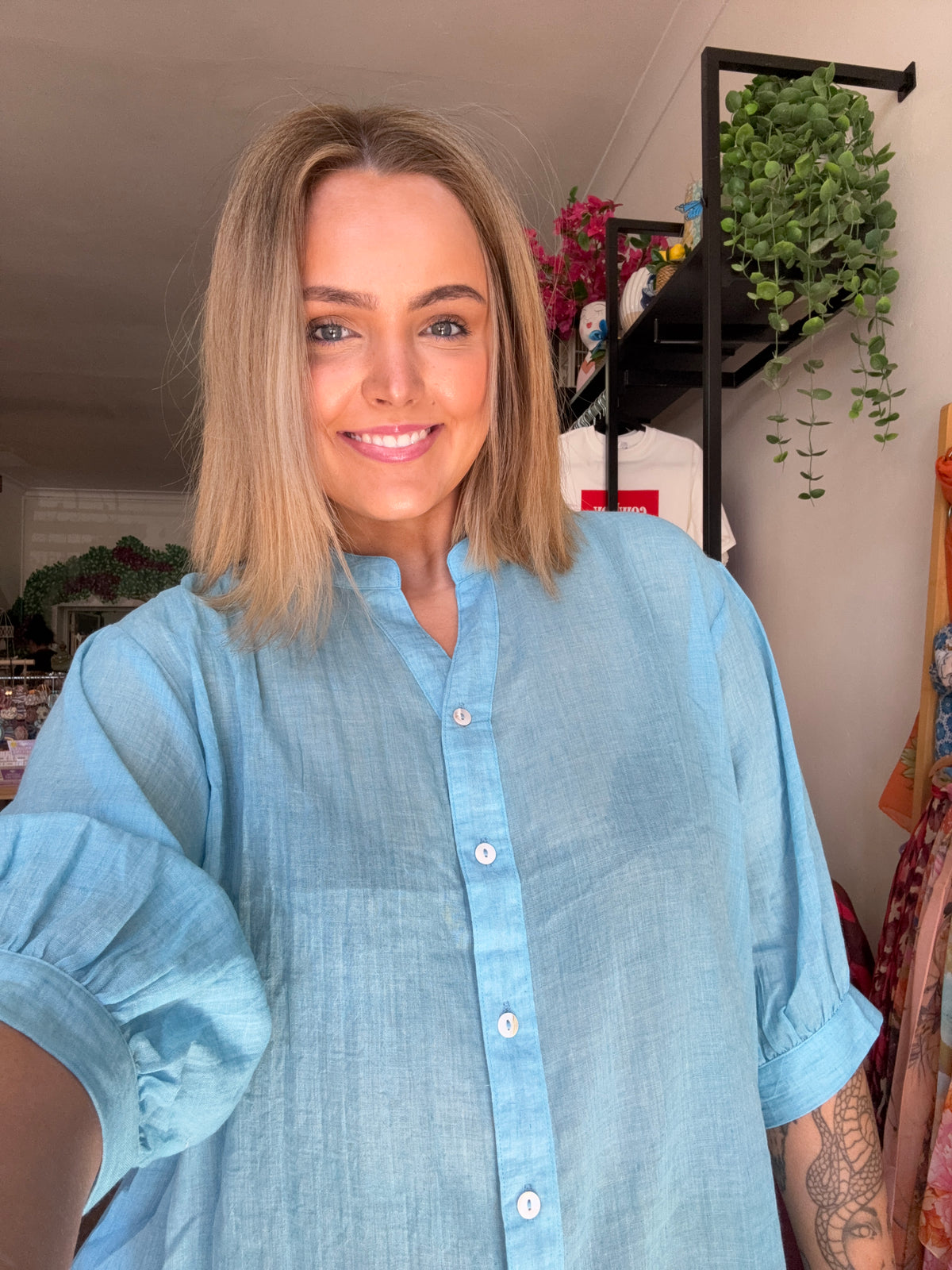 CKM Blouse - Skylight Blue
