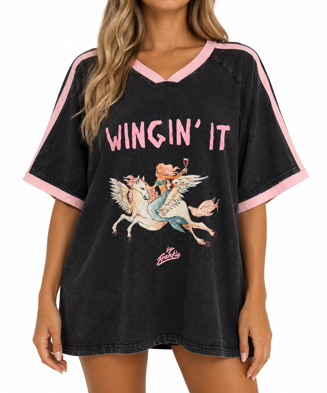 “Wingin it” Pink - By Frankie