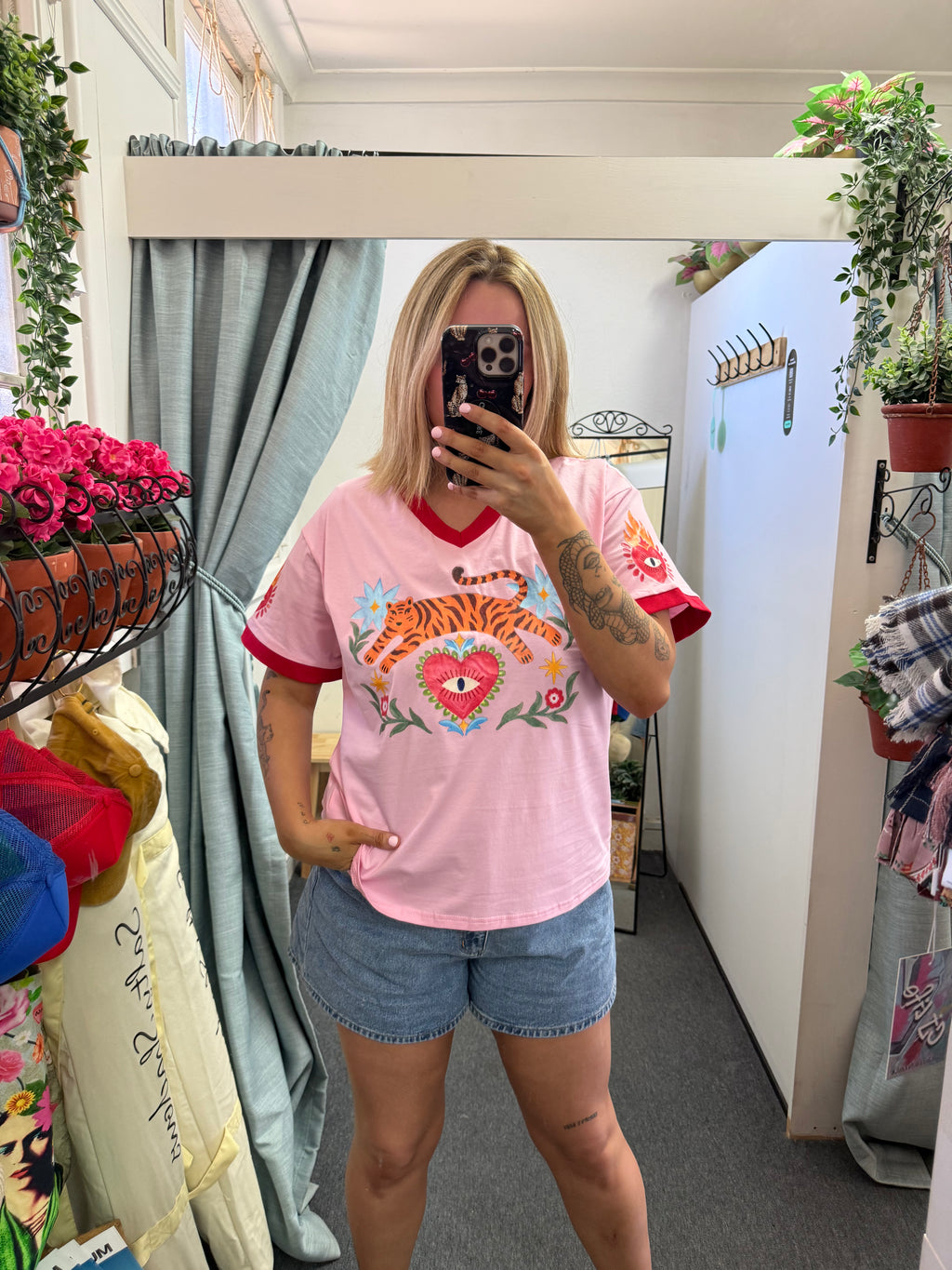 Tiger Eye Pink Tee - By Frankie
