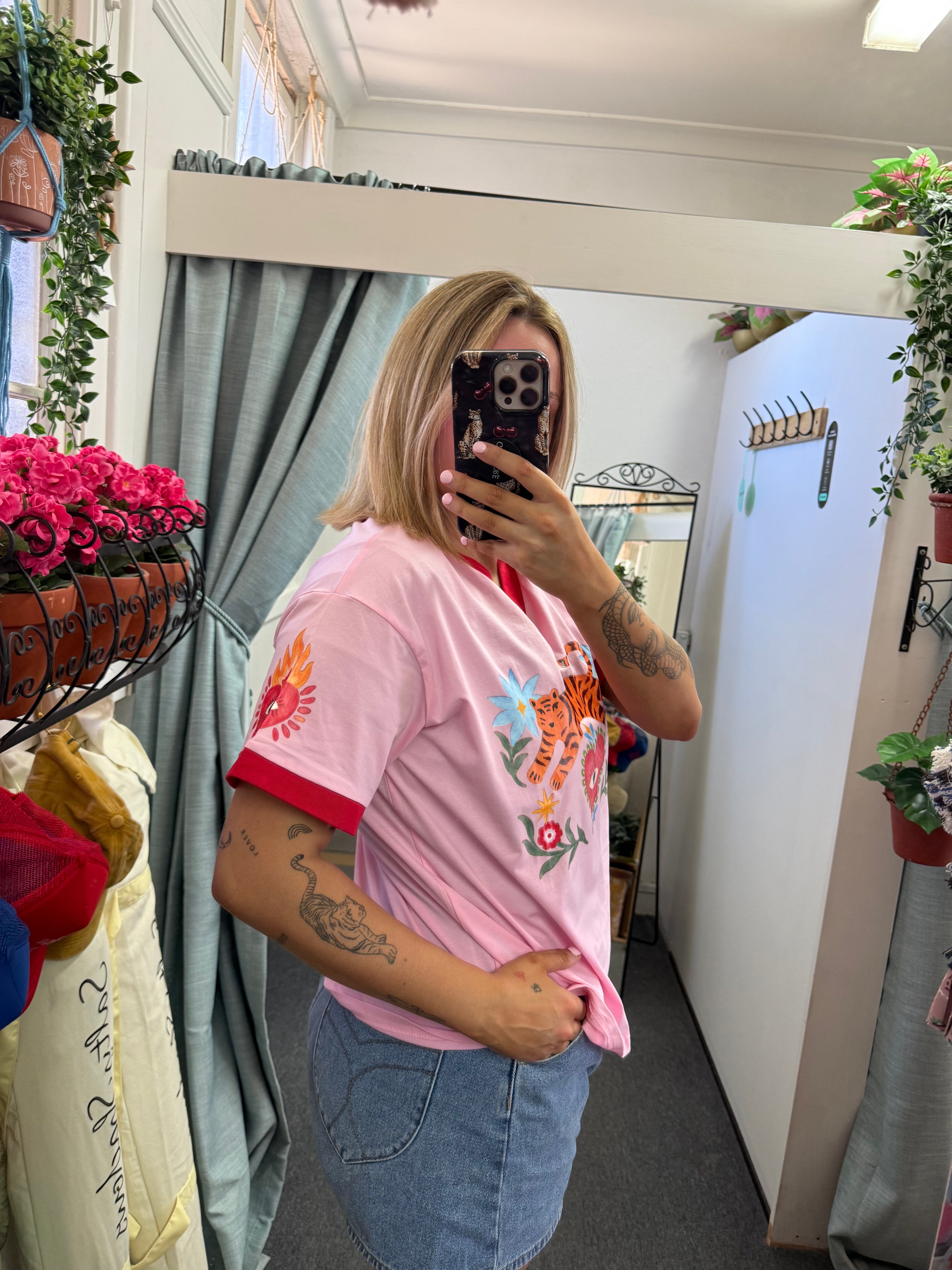 Tiger Eye Pink Tee - By Frankie