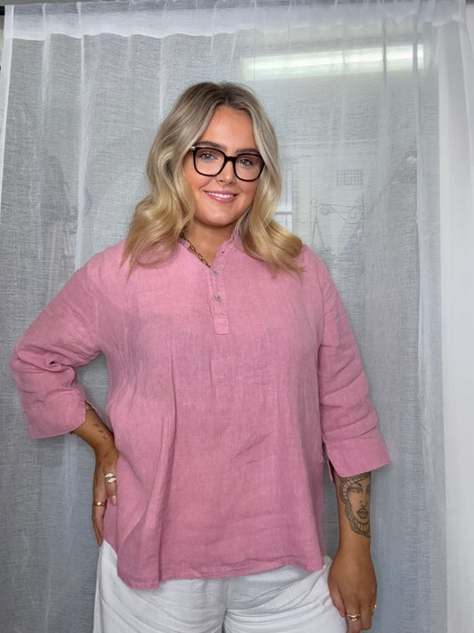 Pink Linen - Blouse