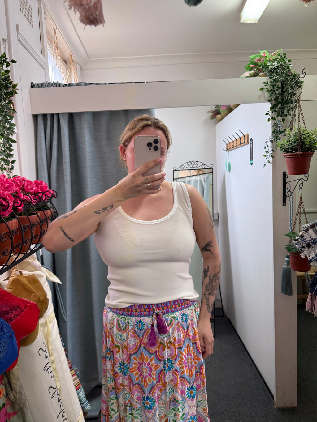 Basic Singlet - Cream