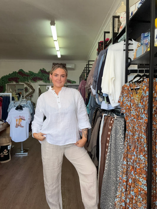Linen Pants Beige